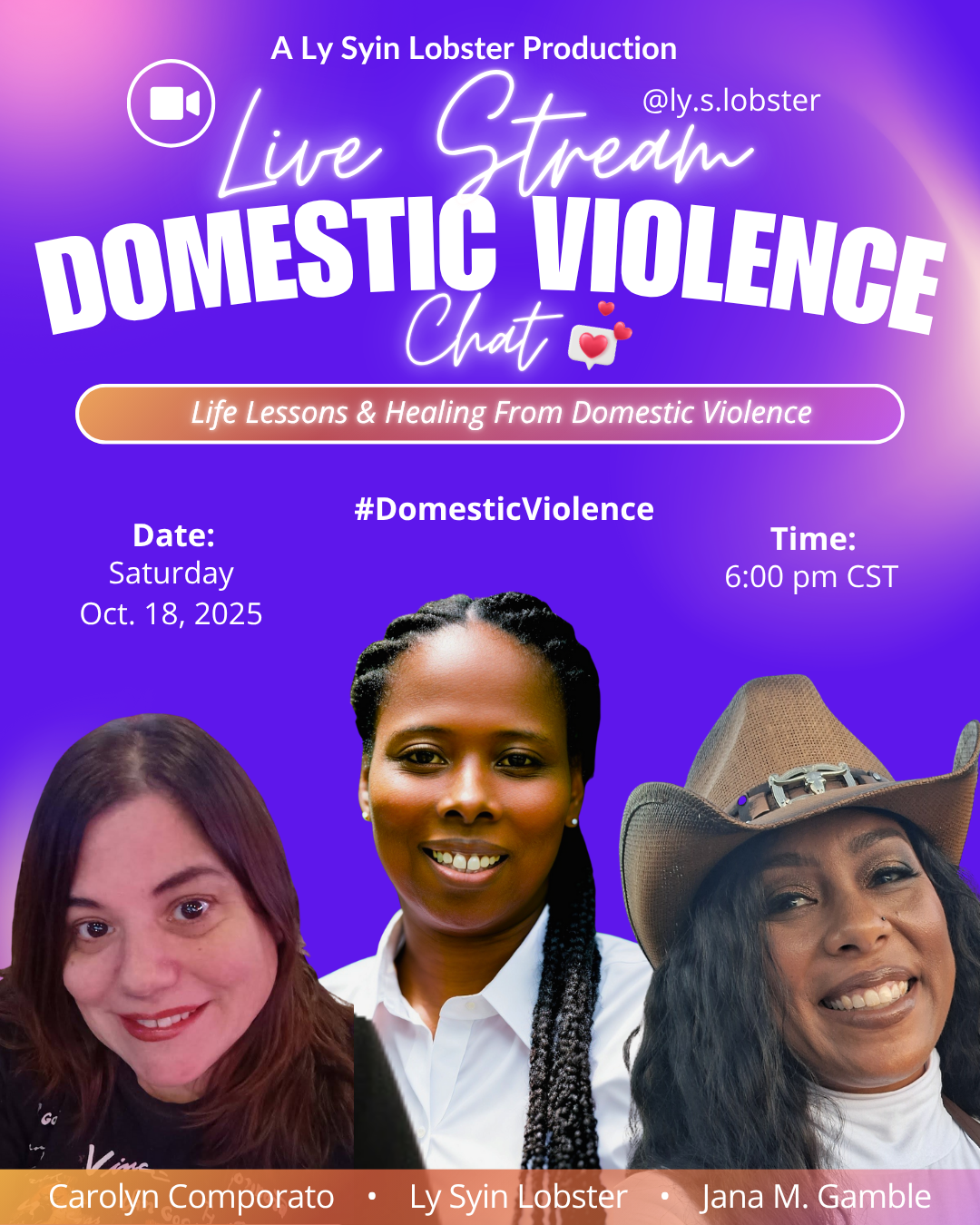 Life Lessons & Healing From Domestic Violence | Live Stream – Hola Mi Amor!